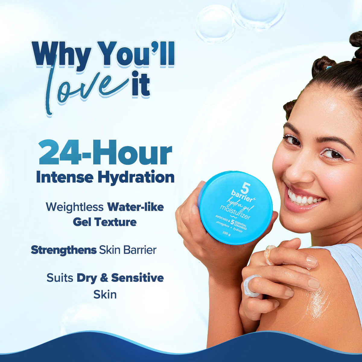 5 Barrier+ Hydra Gel Moisturizer with Avocado & 5 Essential Ceramides - 200 g - Image 4