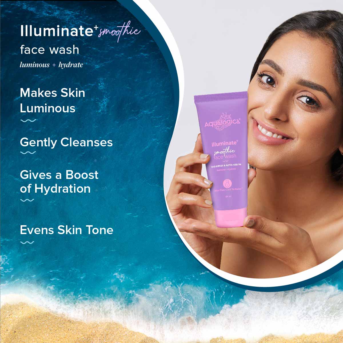 IIIuminate+ Smoothie Face Wash with Wild Berries & Alpha Arbutin for Luminous Glow - 100ml (Pack of 2) - Image 3
