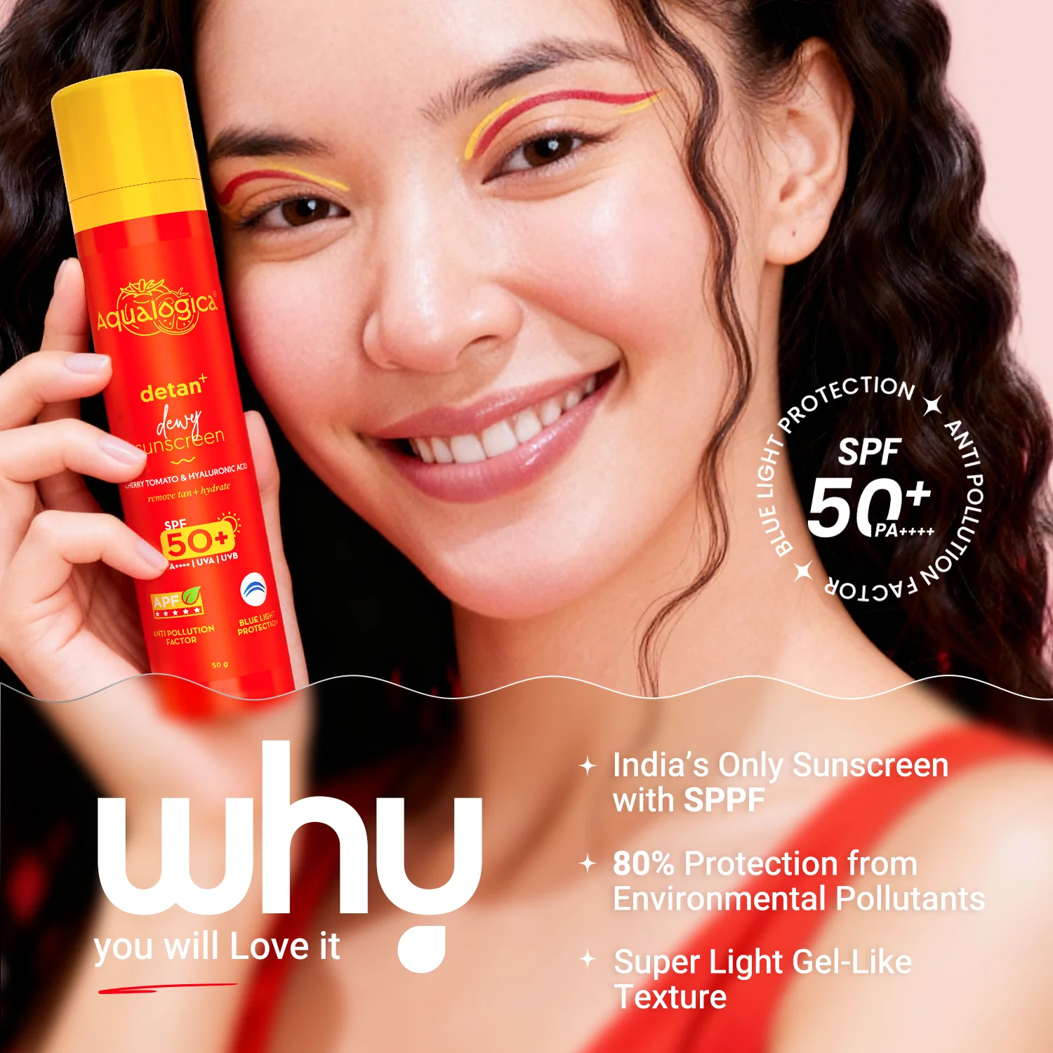 Detan+ Dewy Gel Sunscreen SPF 50+ PA++++  with 2% Kojic-Hyaluron Complex™ & Wild Berries - 50 g(Pack of 2) - Image 5