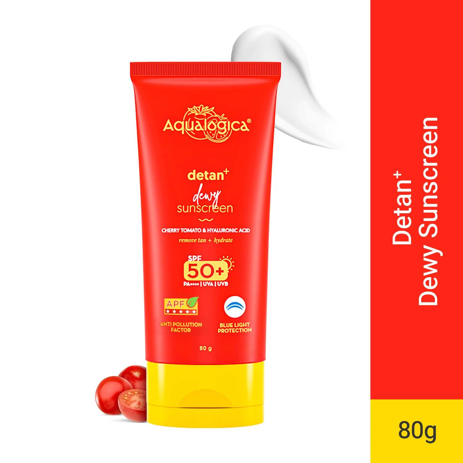 Detan+ Dewy Gel Sunscreen SPF 50+ PA++++  with 2% Kojic-Hyaluron Complex™ & Wild Berries - 80g(Pack of 2) - Image 3