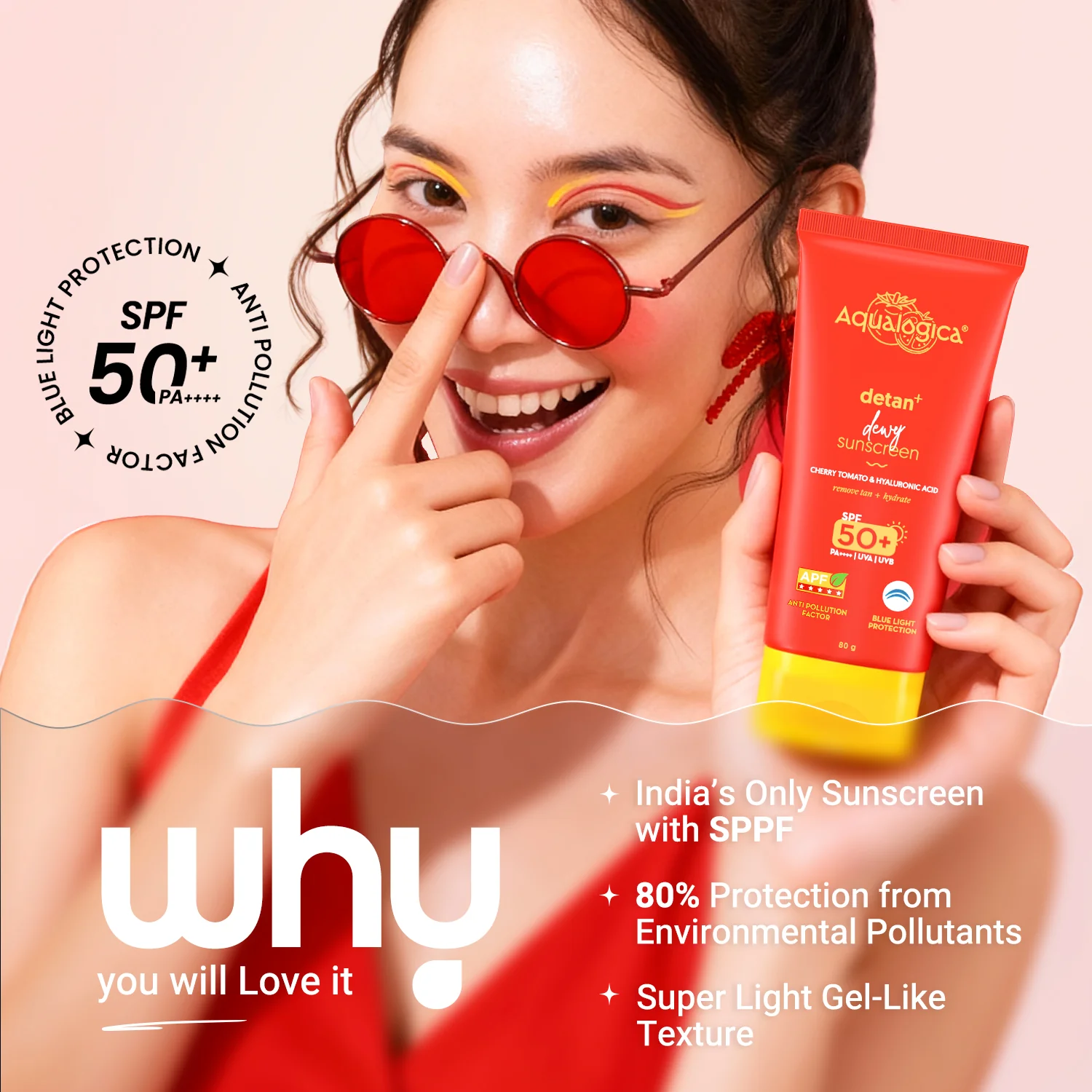 Detan+ Dewy Gel Sunscreen SPF 50+ PA++++  with 2% Kojic-Hyaluron Complex™ & Wild Berries - 80g(Pack of 2) - Image 5