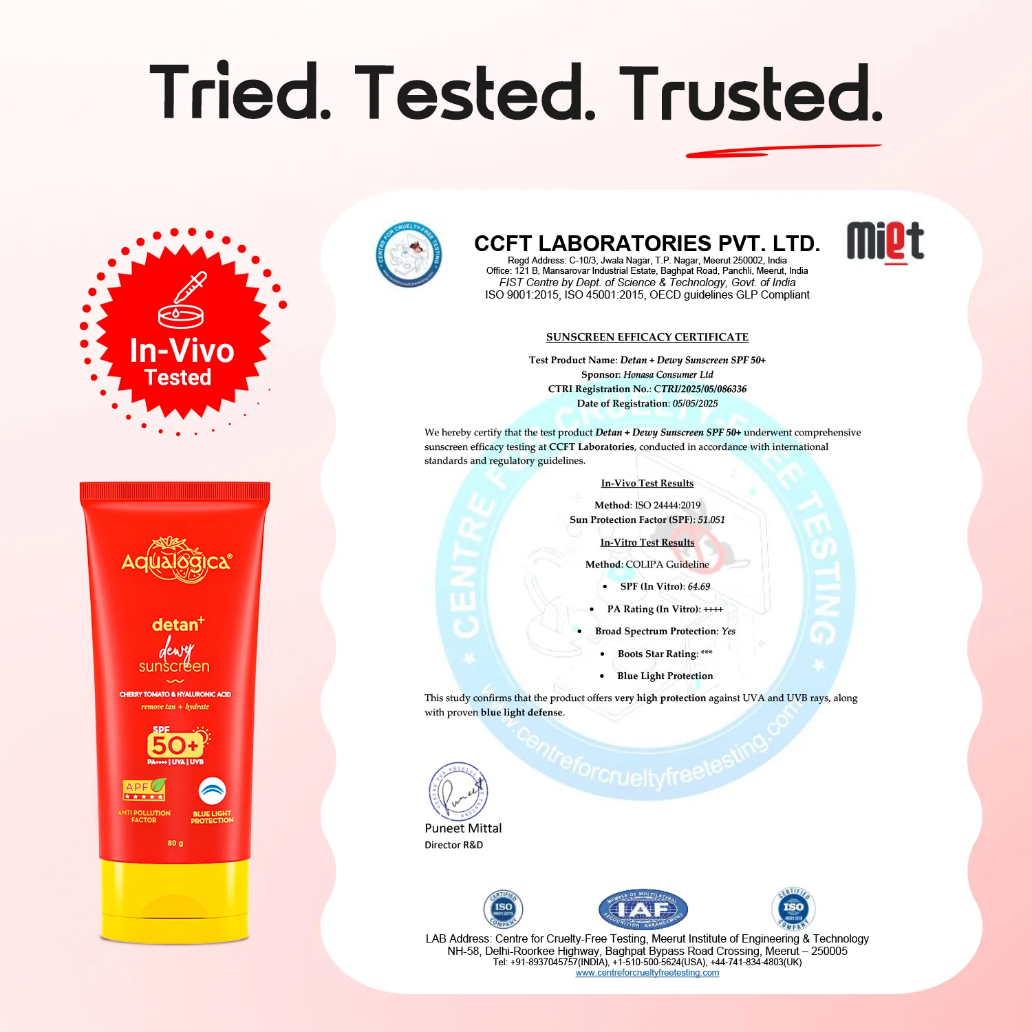 Detan+ Dewy Gel Sunscreen SPF 50+ PA++++  with 2% Kojic-Hyaluron Complex™ & Wild Berries - 80g(Pack of 2) - Image 8