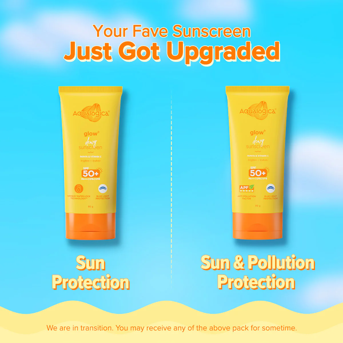 FREEBIE Glow+ Dewy Sunscreen with SPF 50+ & PA++++ for UVA/B & Blue Light Protection & No White Cast - 80g - Image 2