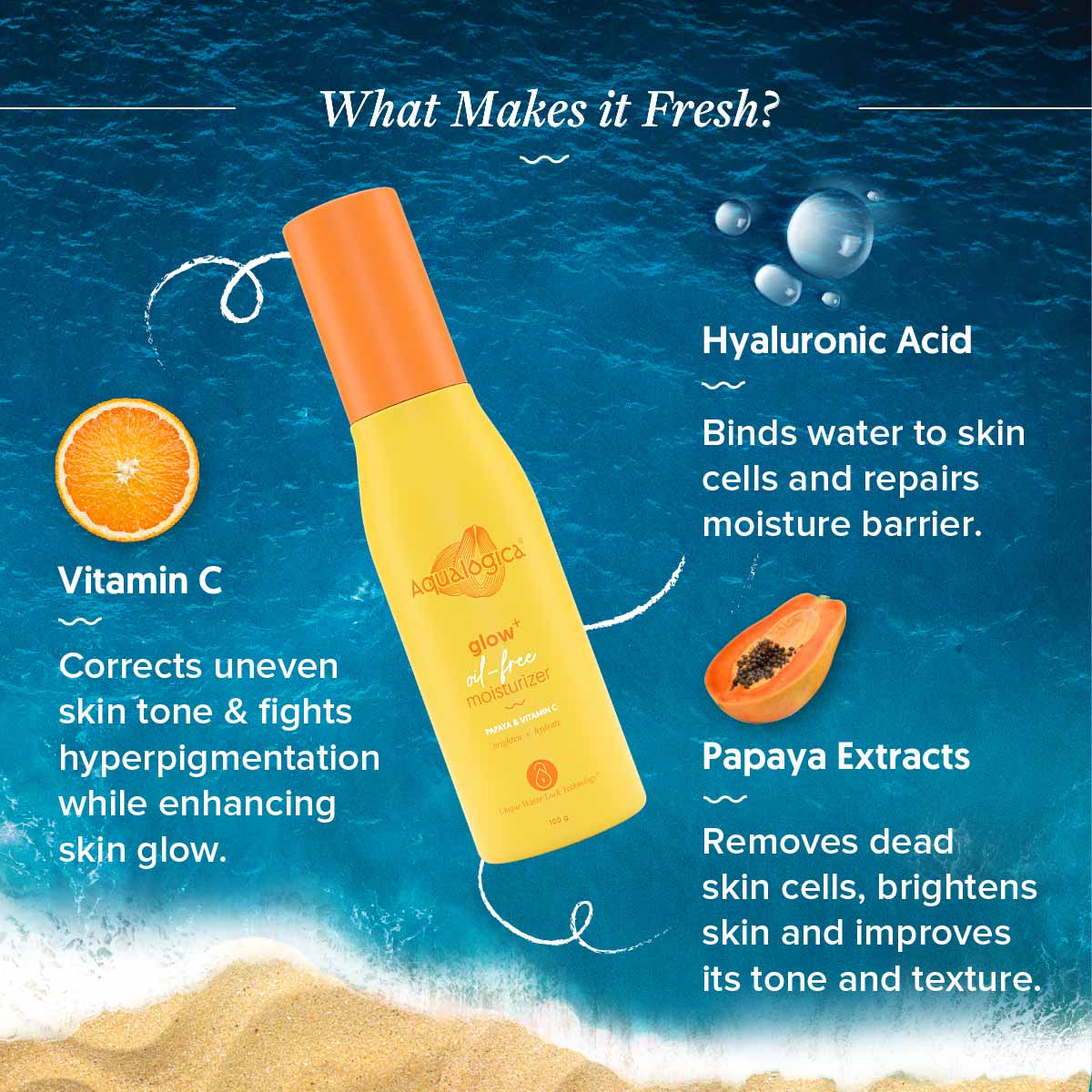 FREEBIE | Glow+ Oil Free Moisturizer with Papaya & Vitamin C for Glowing Skin - 100g - Image 6