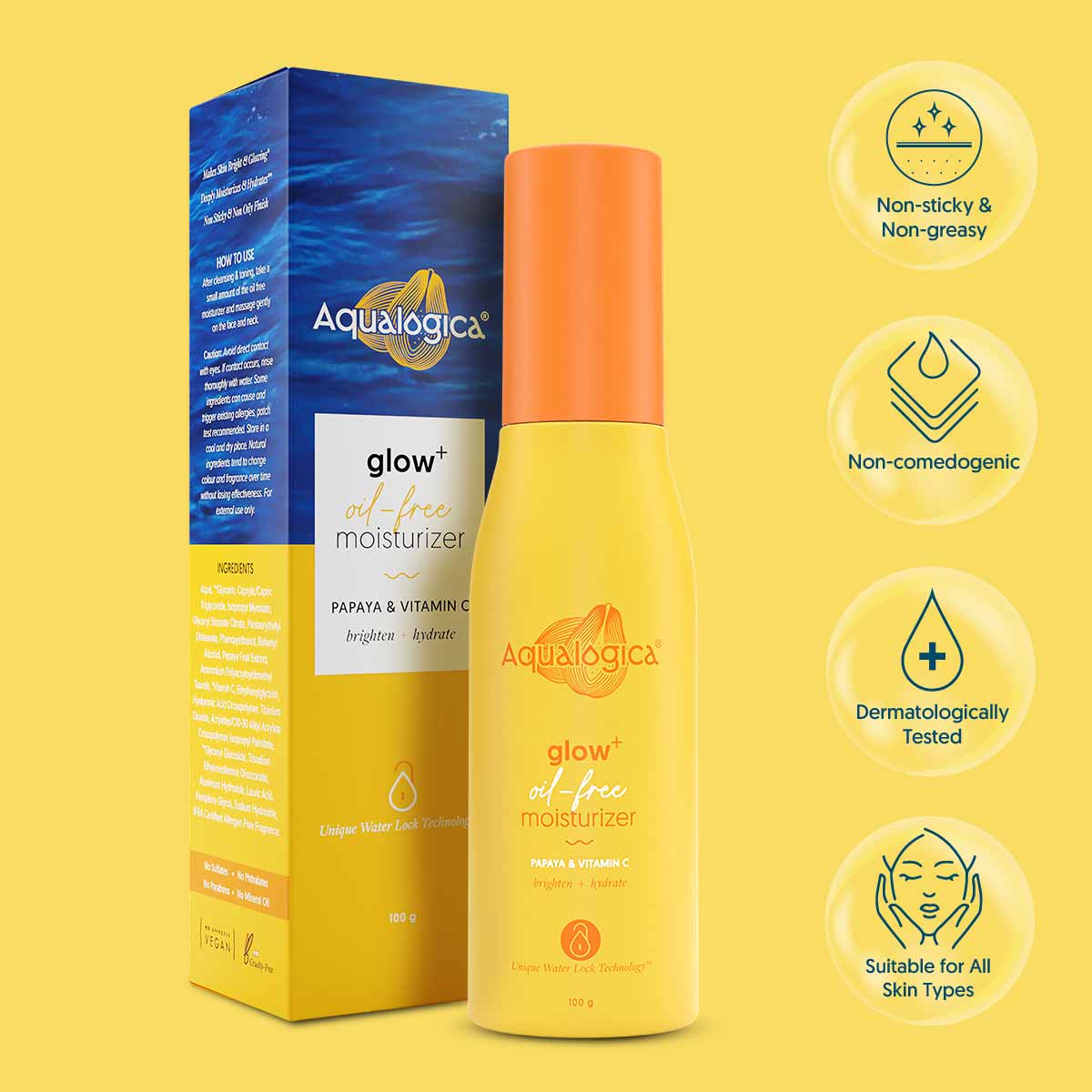 FREEBIE Glow+ Oil Free Moisturizer with Papaya & Vitamin C for Glowing Skin - 100g - Image 4