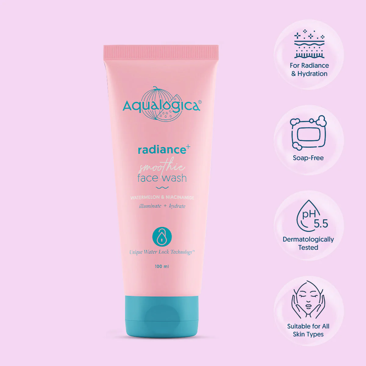 FREEBIE Radiance+ Smoothie Face Wash with Watermelon & Niacinamide for Clear & Oil-Free Skin - 100ml - Image 2