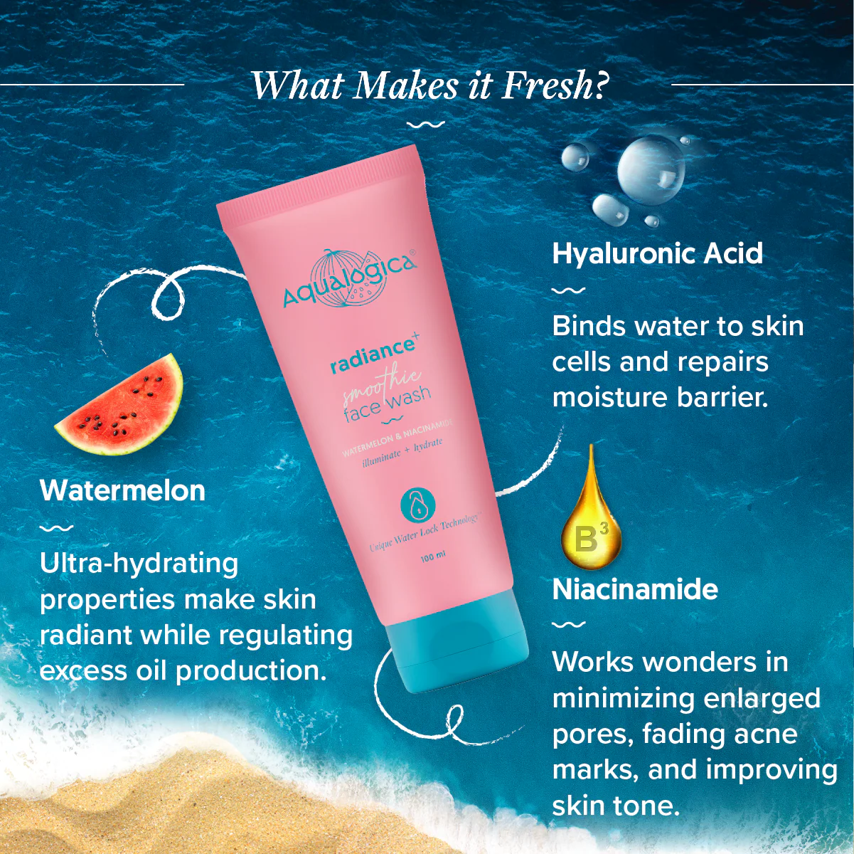FREEBIE Radiance+ Smoothie Face Wash with Watermelon & Niacinamide for Clear & Oil-Free Skin - 100ml - Image 4