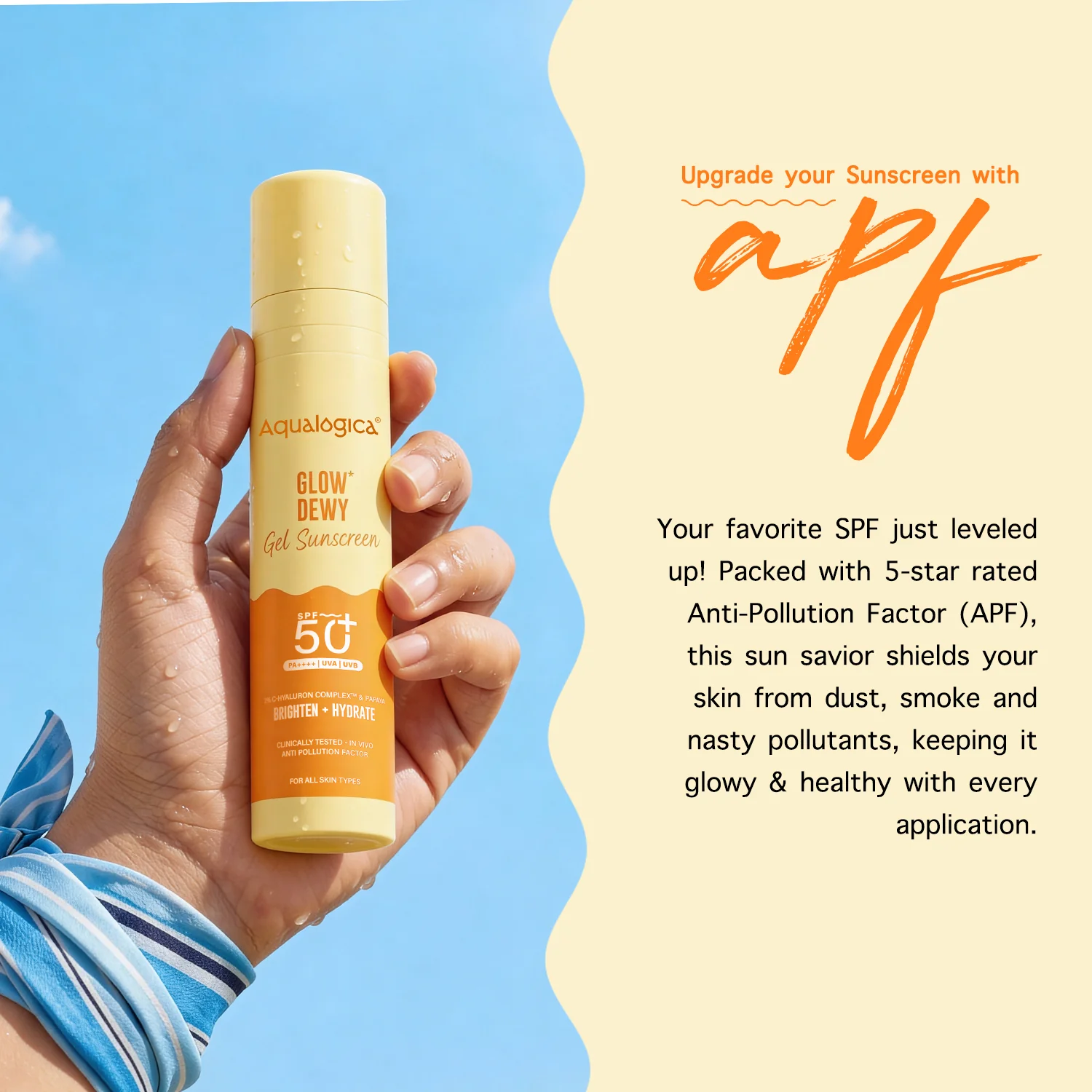 Glow+ Dewy Gel Sunscreen In-Vivo Tested SPF 50+ PA++++ with Papaya & Vitamin C - 50g (Pack of 2) - Image 10
