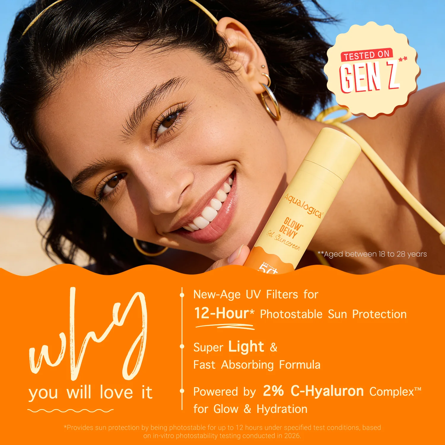 Glow+ Dewy Gel Sunscreen In-Vivo Tested SPF 50+ PA++++ with Papaya & Vitamin C - 50g (Pack of 2) - Image 4