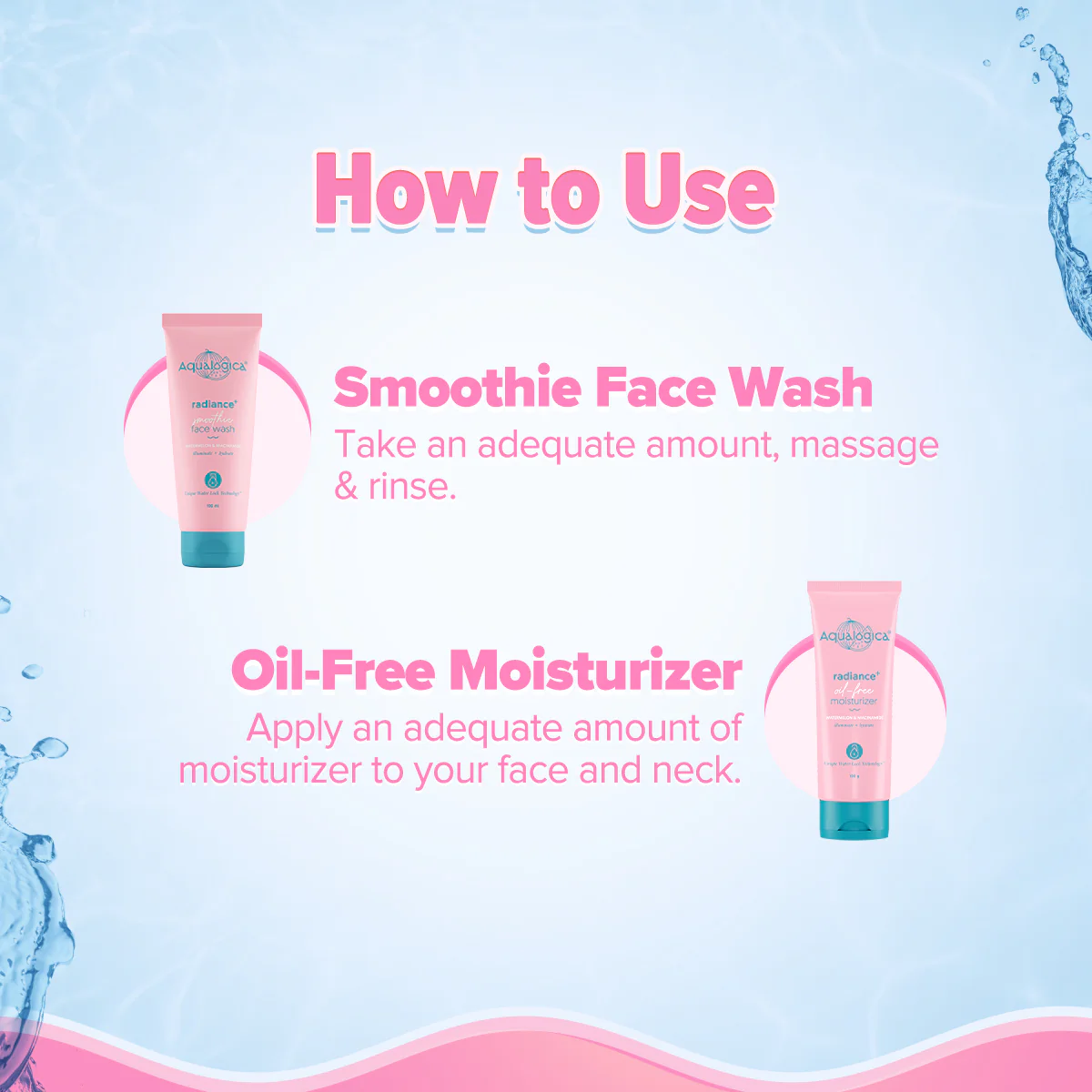 Radiance+ Cleanse & Hydrate Combo (Radiance+ Smoothie Face Wash 100ml + Radiance+ Oil-Free Moisturizer) - Image 4