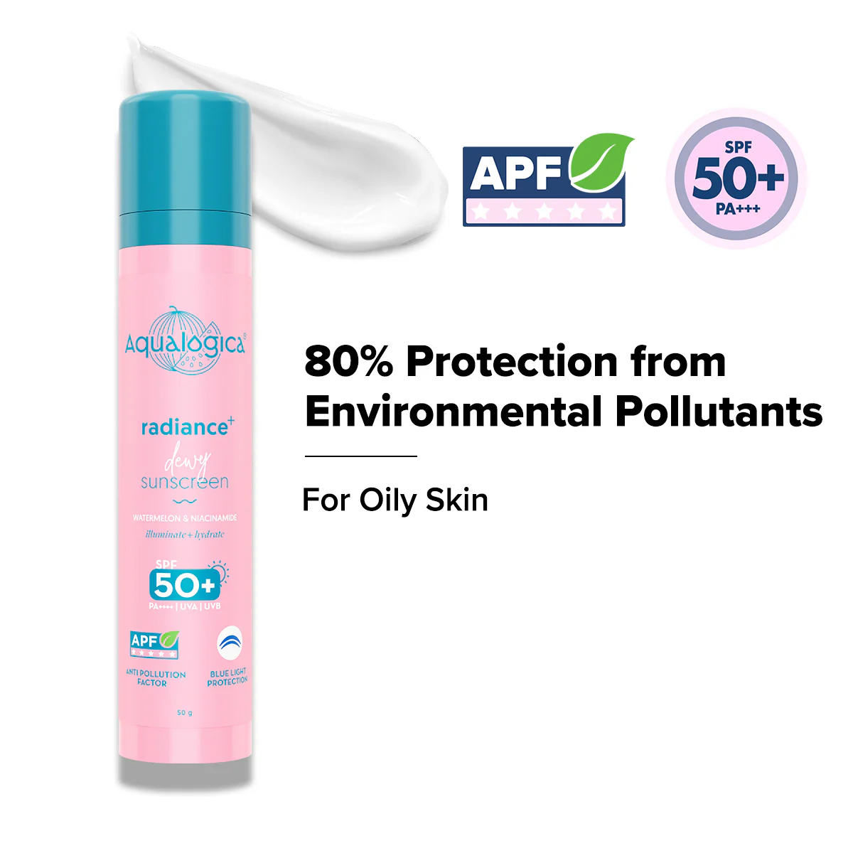 Radiance+ Dewy Sunscreen In-Vivo Tested with Watermelon & Niacinamide with SPF 50 & PA++++ - 50g(Pack of 2) - Image 3