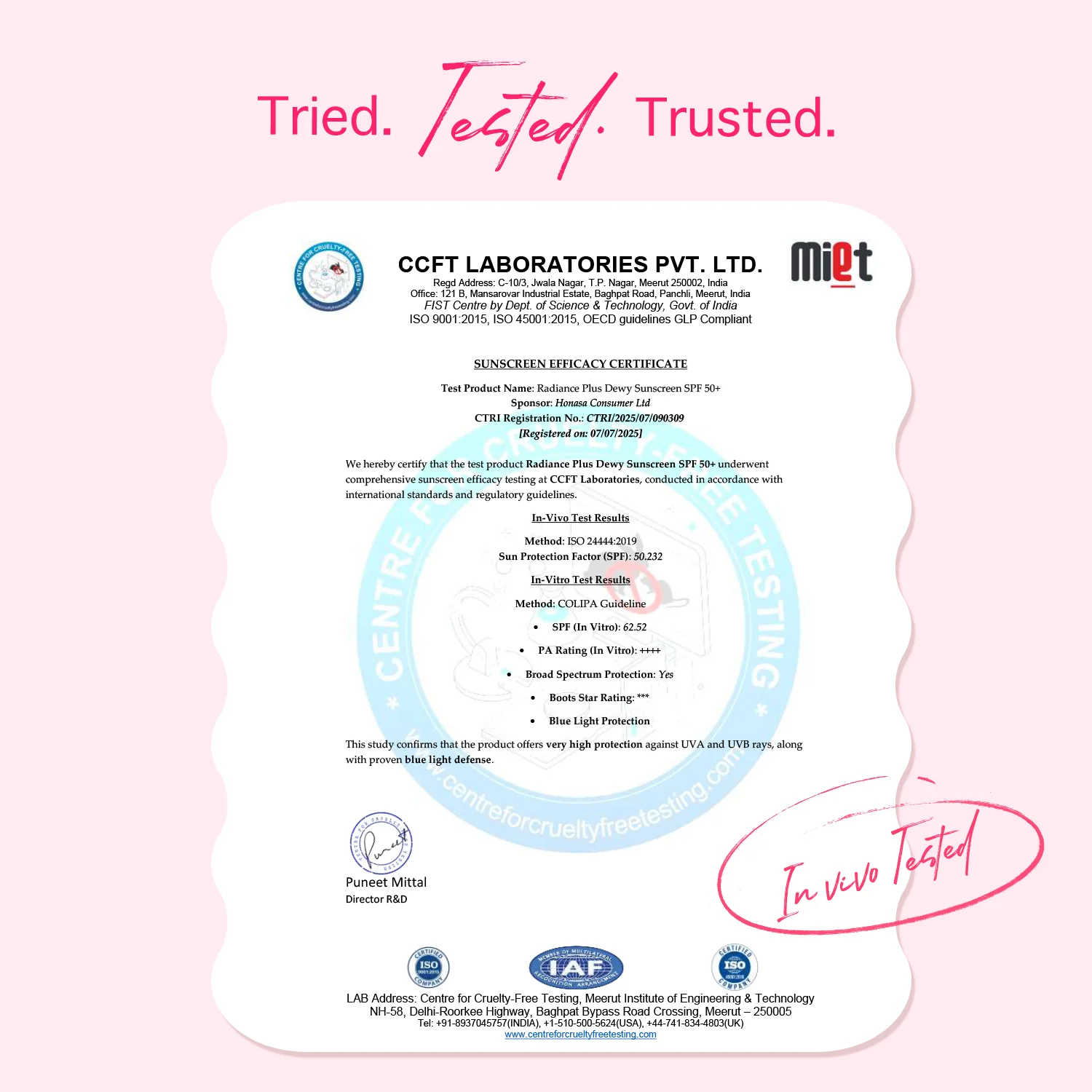 Radiance+ Dewy Sunscreen In-Vivo Tested with Watermelon & Niacinamide with SPF 50 & PA++++ - 80g - Image 7