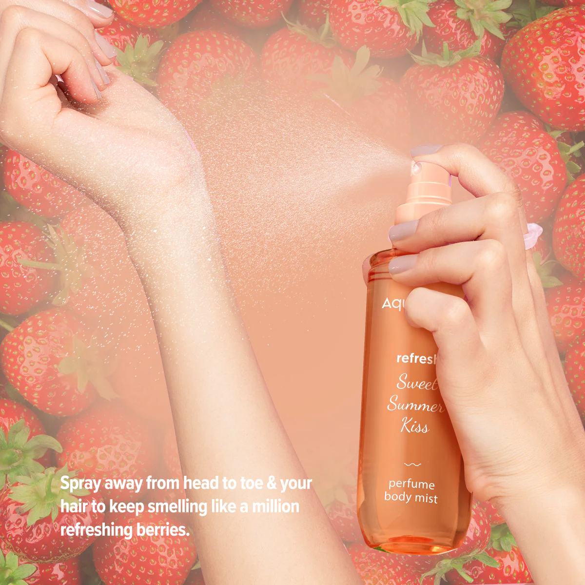 Refresh+ Sweet Summer Kiss Perfume Body Mist with Zemea and Hyaluronic Acid 150 ml - Image 7