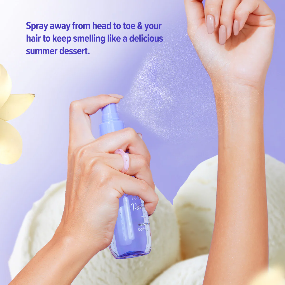 Refresh+ Sun Kissed Vanilla Perfume Body Mist with Zemea & Hyaluronic Acid - 150 ml (Pack of 2) - Image 6