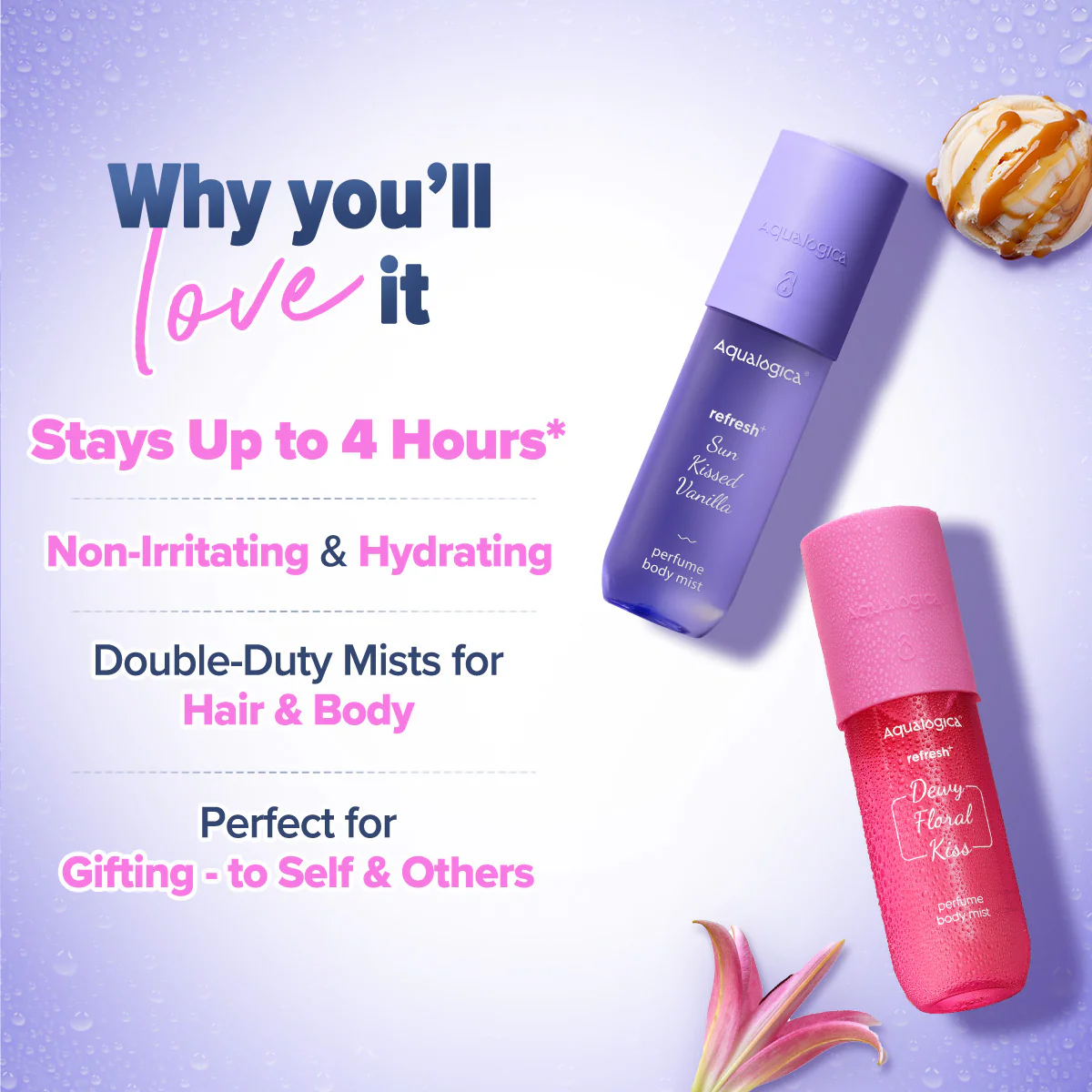 Refresh+ Vanilla & Floral Body Mist Duo with Zemea & Hyaluronic Acid - 150 ml - Image 4